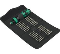 Wera 05051531001 17 Pièces Kraftform Kompakt 60 RA-R Imperial 1 Jeu De Tournevis Dans Un Étui - Avec Fonction Cliquet
