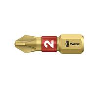 Wera 05056402001 851/1 Embouts BDC, PH 2 x 25 mm, Or/rouge