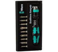 Wera 05056653001 Jeu d'embouts de vissage 10 pièces Fendues / PH / PZD Porte-embout Wera