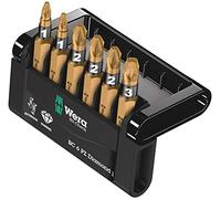 Wera 05057402001 Bit-Check 6 PZ Diamond 1, 6 pièces, Or/noir