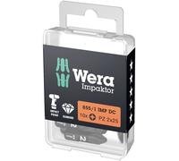 Wera 05057621001 Embout cruciforme Propulseur: 1/4 (6.3 mm) Sortie: vis Pozidriv 2 25 mm