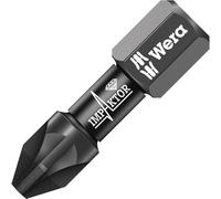 Wera 05057621001 Impaktor Diamond Hard Bit Pour Vis Pozi PZ2 x 25Mm