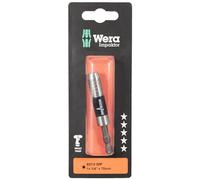 Wera 05057675001 897/4 IMP Porte-embouts Impacter avec jonc d’arrêt et aimant, 1/4 pouce x 75 mm, Argent/noir