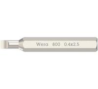 Wera 05058101001 800/0 Embouts Micro pour vis à fente, 0.40 x 2.5 x 30 mm