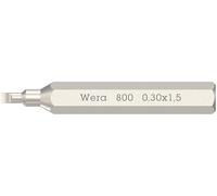 Wera 05058104001 800/0 Embouts Micro pour vis à fente, 0.3 x 1.5 x 30 mm