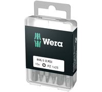 Wera 05072403001 855/1 Classique Robuste Pozidriv PZ1 Tournevis Bits, Paquet De