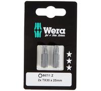 Wera Embouts TORX 867/1 Z Torx 30 x 25 mm Acier à outils allié, extra-rigide 2 pièces