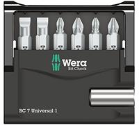 Wera 05073406001 Bit-Check 7 Universal 1 SB, 7 pièces, Gris