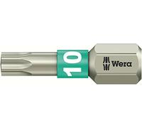 Wera 05073620001 3867/1 Embouts TORX TS SB, acier inoxydable, TX 10 x 25 mm, Gris/vert