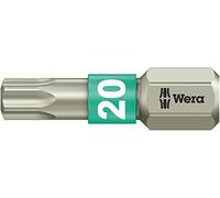 Wera 05073622001 3867/1 Embouts TORX TS SB, acier inoxydable, TX 20 x 25 mm, Gris/vert