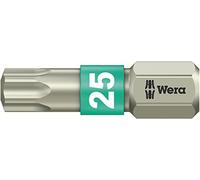 Wera 05073623001 3867/1 Embouts TORX TS SB, acier inoxydable, TX 25 x 25 mm, Gris/vert