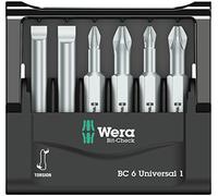 Wera Mini-Check, 50 mm, 05073635001 Jeu dembouts 6 pièces vis à fente, cruciforme Phillips, vis Pozidriv