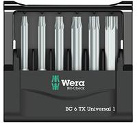 Wera Mini-Check TX, 50 mm 05073637001 Jeu d'embouts 6 pièces TORX® intérieur