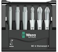 Wera 05073638001 Bit-Check 6 Universal 2 SB, 6 pièces, Gris