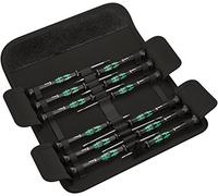 Wera 05073675001 Kraftform Micro-Set/12 SB 1 Jeu de Tournevis électronicien, 12 Pièces, Vert