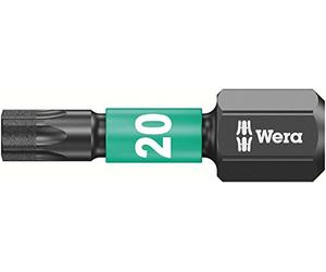 Wera 05073924001 867/1 Embouts IMP DC Impacter SB TX 20, TX 20 x 25 mm, Noir/vert
