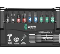 Wera 05073980001 Bit-Check 10 Impacter 1 SB, 10 pièces, Multicolore