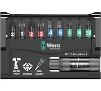 Wera 05073980001 Bit-Check 10 Impacter 1 SB, 10 pièces, Multicolore