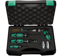 Wera 05074745001 7443/61/9 Set d'installation pour systèmes de vérification de pression des pneus, 9 pièces, Noir/vert