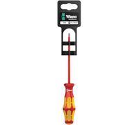 Wera 05100001001 160 i VDE SB Tournevis isolé pour vis à fente, 0,5 x 3,0 x 100 mm, Rouge