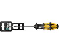 Wera 05100080001 918 SPZ SB Tournevis pour vis cruciformes PZ, PZ 1 x 80 mm, Noir/jaune