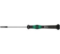 Wera 05118014001 2035 Tournevis électronicien pour vis à fente, 0.80 x 4.0 x 80 mm, Noir/vert