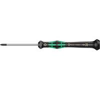 Wera 05118030001 2055 PZ Tournevis électronicien pour vis cruciformes PZ, PZ 0 x 60 mm, Noir/vert