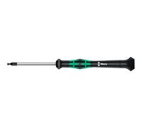 Wera 05118094001 2052 Tournevis électronicien hexagonal à tête sphérique, 2.5 mm x 60 mm, Noir/vert