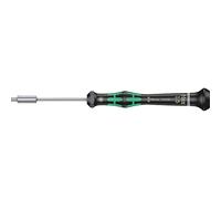 Wera 05118108001 2069 Tournevis électronicien à douille, 1.5 mm x 60 mm, Noir/vert