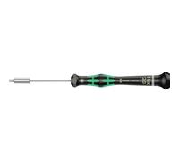 Wera 05118110001 2069 Tournevis électronicien à douille, 2.0 mm x 60 mm, Noir/vert