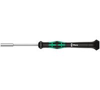 Wera 05118114001 2069 Tournevis électronicien à douille, 3.0 mm x 60 mm, Noir/vert