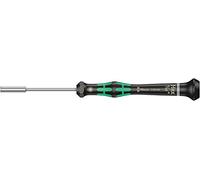 Wera 05118134001 2069 Tournevis électronicien à douille, 9/64 pouce x 60 mm, Noir/vert