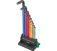 Wera 950/9 Hex-Plus Multicolour 3 6 pans intérieurs Jeu de clés mâles coudées 1.5 mm, 2 mm, 2.5 mm, 3 mm, 4 mm, 5 mm, 6 mm, 8 mm