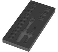 Wera 05137324001 Insert en mousse 9824 pour jeu de cliquet 8010 B Zyklop Comfort 1, 3/8", sans outils, 172 x 30 x 392 mm