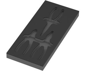 Wera 05137384001 Insert en mousse 9884 pour jeu de pinces KNIPEX VDE 1, sans outils, 172 x 30 x 392 mm
