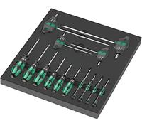 Wera 05150103001 Insert en mousse 9712, jeu de tournevis TORX® HF 1, 14 pièces