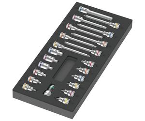 Wera 05150113001 9723 Jeu D'embouts Et De Douilles Zyklop B 22 Pièces Dans Une Pochette En Mousse - 3/8"