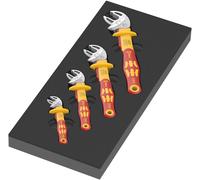 Wera 05150124001 9734 4 Pièces 6004 Joker VDE Set 1 Jeu De Clés À Molette Auto-ajustables Dans Un Insert En Mousse - 7-19 Mm