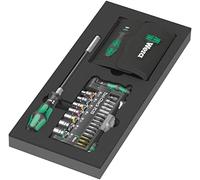 Wera 05150150001 Insert en mousse 9750, jeu Kraftform Kompakt et Tool-Check PLUS 1, 57 pièces, Noir-vert