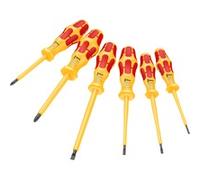 Wera Jeu de tournevis Kraftform VDE 05051576001 1060 i/1065 i/6 – 6 pièces Jaune/Rouge