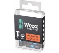Wera 10x Bit 840/1 IMP DC 6 mm Longueur 25 mm 1/4" C6,3 Impaktor DC - 5157606001
