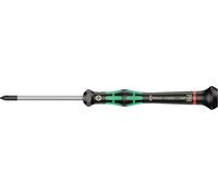 Wera 05118023001 2050 PH Tournevis électronicien pour vis cruciformes PH, PH 1 x 60 mm, Noir/vert