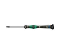 Wera Tournevis électronicien 2052 (05118096001) hexagonal tête sphérique 3,0 x 60 mm Noir/vert