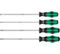 Wera Jeu de tournevis 335/350/355/4 Kraftform Plus lames 200 mm 4 pièces