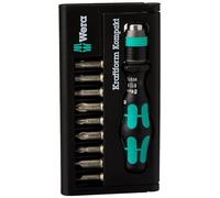 Wera Jeu d'embouts de vissage 05056653001 10 pièces Fendues/PH/PZD Porte-embout Vert