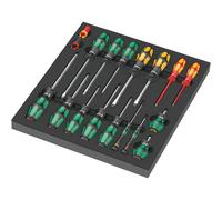 Wera 9710 Insert en mousse avec Tournevis Set 1, 18 pièces