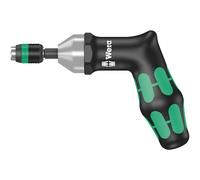 Wera 7467 Kraftform manche « pistolet », Tournevis dynamométrique à couple préréglé avec mandrin à serrage rapide Rapidaptor, 1/4 pouce, 25,0 in. lbs. - 05074721001