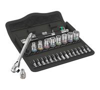 Wera 8100 SA 11 Jeu Cliquet Zyklop Metal Avec Levier D'inversion, À Emmanchement 1/4", Syst. Impérial, 28 Pièces