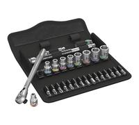Wera 8100 SA 11 Jeu cliquet Zyklop Metal avec levier d'inversion, à emmanchement 1/4"", syst. impérial, 28 pièces - 05004021001