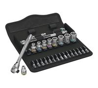 Wera 8100 SA 8 Jeu cliquet Zyklop Metal avec levier d'inversion, à emmanchement 1/4"", métrique, 28 pièces - 05004018001
